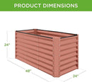Best Choice Products 4x2x2ft Outdoor Metal Raised Garden Bed, Deep Root Planter Box for Vegetables, Flowers, Herbs, and Succulents w/ 119 Gallon Capacity - Terracotta by GreenHaven Gardens