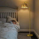 Oneach Arc Floor Lamp for Living Room,Rattan Boho Floor Lamp with Hand-Woven Wicker Shade, Foot Switch,Gold Metal Base & Pole,Farmhouse Standing Lamp for Bedroom Corner,Reading by CozyNest Decor