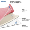 Baby Play Mat for Floor,1.3" Thick Elasti-Foam 50x50 Playpen Mat for Toddlers Infant Kids,Water-Repellent Soft Coral Velvet Tummy Time Mat,Non Slip Crawling Mat,Tatami Mat(Pink) by TinyTreasures Baby Boutique