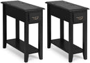 2 Pieces 2 Tier Sofa Side End Table with Drawer and Open Shelf by LJGDeals