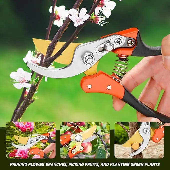 Garden Pruners, Heavy Duty Garden Clippers,Pruning Shears with Adjustable Thumb Lock,Hand Gardening Tools Pruners,Stainless Steel Sharp Gardening Scissors (MJ003), photo 7 of 7