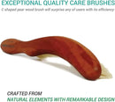 Valentino Garemi Classic Cleaning Hat Brush – Eliminate Dry Stains Dust Rain Spots Sweat Stains Pet Hair – Superb Pear Stained Wood and Genuine Boar Hair – Made in Germany by CozyNest Decor