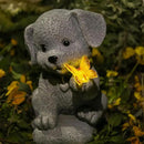 Solar Garden Statues Outdoor Dog Lights, Unique Housewarming Garden Gifts for Women Mom Wife Grandma and Sisters，Cute Dog Sculpture Decoration for Patio, Terrace, Balcony, Lawn by GreenHaven Gardens