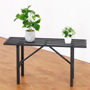 Plant Stand - Indoor/Outdoor Extra-Sturdy Aluminum Plant Stand with 300 LBS Capacity, L37.8 x W11.4 x H19.7 inch – Ideal for Patios, Gardens, Living Room Decoration by GreenHaven Gardens