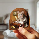 Mouse Reading Book, Wall Decor Sticker Decal, Kids Room, Classroom, Home, Bedroom, Bookcase, Book Lover, of Mice and Men, Children, Adorable, (Novelist Mouse) by CozyNest Decor