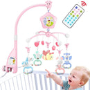 Baby Mobile for Crib with Musicial and Lights, Remote and Projection. Pack and Play Toys for Ages 0+ Months (Pink-Bee) by TinyTreasures Baby Boutique