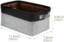 DECOMOMO Small Storage Basket, Closet Storage Bins, Baskets for Organizing Shelves (Grey & Black, Small - 6 Pack) by CozyNest Decor