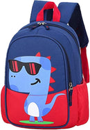 12 inch Kids Small Toddler Preschool Travel Backpack Cool Cute Cartoon Waterproof Daypack (Dinosaur Red) by TinyTreasures Baby Boutique