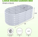 Land Guard 18“ Tall 4×2ft Galvanized Raised Garden Bed Kit, Galvanized Planter Garden Boxes Outdoor, Oval Large Metal Raised Garden Bed for Vegetables……… (Modern Gray, 4×2×1.5ft) by GreenHaven Gardens