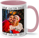 Ship Next Day Custom Mug Design Your Own Photo Text Personalized Picture Gifts for Women Men Customized Gift Idea Personalized Coffee Mugs 11oz Pink Handle by TinyTreasures Baby Boutique