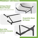 HBlife Fruit Bowl for Kitchen Counter - 2 Tier Ceramic Fruit Rack, Fruit Basket for Fresh Fruit&Veggies, Tiered Fruit Platter Serving Trays for Party