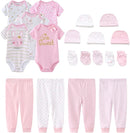 Kiddiezoom Unisex Baby Layette Essentials Giftset Clothing Set 19-Piece For Newborn Baby by TinyTreasures Baby Boutique