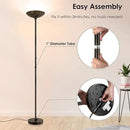 BoostArea Torchiere Floor Lamp Antique Bronze, 24W Super Bright LED Standing Lamp, 3000K Dimmable Pole Lamp with Rotary Switch, 70 Inch Tall Metal Modern Floor Lamps for Living Room/Bedroom/Office/Den by CozyNest Decor