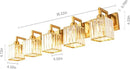 Modern Bathroom Vanity Light 5-Lights Chrome Crystal Wall Lamp Bathroom Modern Crystal Vanity Lighting by CozyNest Decor
