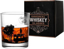 Old Fashioned Whiskey Glasses, Stemless Wine Glasses with Gift Box, 10Oz Rocks Glass for Scotch Cocktail Bourbon Vodka Liquor, Unique Gifts for Dad, Husband, Father's Day, Anniversary by CozyNest Decor