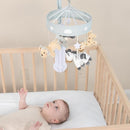 The Peanutshell Crib Mobile for Boys or Girls - Grey Musical Baby Crib Mobile with 12 Lullabies, Lion, Elephant, Zebra, Safari Plush Toys Hanging, Infant Baby Mobile Crib, Safari Nursery Decor by TinyTreasures Baby Boutique