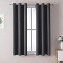 ChrisDowa Small Window Curtains 40 inches Long for Bedroom - Grommet Short Thermal Insulated Room Darkening Curtains for Kitchen (2 Panels, Dark Grey, 29 x 40 Inch) by CozyNest Decor