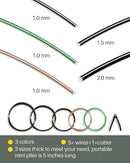 MoHern Bonsai Wire and Bonsai Tool Kit, Total 164 Feet Bonsai Tree Wire for Bonzai Trees Indoor, Size of 1-mm, 1.5-mm, 2-mm Aluminum Wire by GreenHaven Gardens
