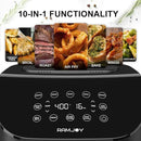 Air Fryer 6.8 Quarts, 10-in-1 Functions, Air Fry, Roast, Bake, Broil, Dehydrate, Large & Compact Air Fryers, Nonstick & Dishwasher-Safe Airfryer Basket, Stainless Steel Air Fryer, Easy to Use by CozyNest Decor