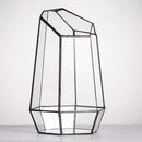 NCYP Geometric Glass Terrarium Planter for Succulent, Small Cacti, Black Irregular Opened Container Pot, Indoor Home Garden Office Tabletop Decor, 6.5" x 5.7" x 9.8" (No Plants, No Door) by CozyNest Decor