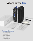 Ear Thermometer with Heated Probe, High Accuracy Thermometer for Kids, Adults and Babies with 32 Memory Recall, Mute and Night Light, Includes 21 Disposable Probe Covers, Storage Box by TinyTreasures Baby Boutique