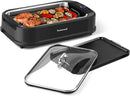 Techwood Indoor Grill Smokeless Grill, Electric Korean BBQ Grill with Glass Lid, Turbo Smoke Extractor Technology, Dishwasher-Safe Drip Tray & Nonstick Grilling Removable Plate, Black, 1500W by GreenHaven Gardens