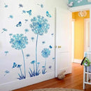 Hello Spring Summer Window Cling Sticker Flowers, and Butterfly Window Stickers, Spring and Summer Decor, Home, Shop, and Party Window Glass Display Stickers (Blue) by CozyNest Decor