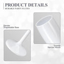 XUWAIDSGN Acrylic Champagne Flutes Toasting Glasses Unbreakable Mimosa Bar Reusable Wine Glasses Vintage Champagne Flutes Stemmed Drinking Cups 5.4 OZ for Christmas Birthday (100, white) by CozyNest Decor