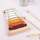 Baby Musical Instruments Neutral Colors Percussion Instruments Set Montessori Wooden Toys for Toddlers 1-3 with Xylophone for Kids Preschool Educational 3+ Wood Musical Toy 8pcs by TinyTreasures Baby Boutique