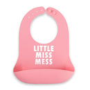 Bella Tunno Baby Bib for Eating, Waterproof Silicone Bib with Large Food Catcher, Adjustable Fit for Babies 4-12 months & Toddlers 1-3 Years, Boys & Girls, Little Miss Mess by TinyTreasures Baby Boutique