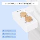TUSHY 3.0 Spa Cool to Warm Water Bidet Attachment. Easy Universal Toilet Seat Install, Requires Sink Connection for Temperature Control. Fresh Self Cleaning Clean Water (Pink/Bamboo) by CozyNest Decor