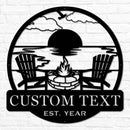 Custom Campfire Sign | Metal Outdoor Sign | Camper Decor | Personalized Camping Gifts | Fire Pit Sign | Outdoor Decor Cabin Sign | Campsite Sign by CozyNest Decor