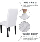 JQinHome 6 Pcs Dining Chair Slipcover,High Stretch Removable Washable Chair Seat Protector Cover for Home Party Hotel Wedding Ceremony (White) by CozyNest Decor