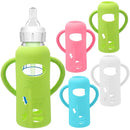 4 Pack Silicone Sleeves for Dr. Brown's Glass Baby Bottles - Drop Protection Baby Bottle Sleeves,Compatible with Dr. Brown's Newborn Glass Bottles,with Silicone Handles,8 oz by TinyTreasures Baby Boutique
