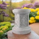 Classic Statuary Stand Garden Pedestal Sculpture Decor Plinth Base Riser, Outdoor or Indoor Resin Statuary Pedestal, 12.6"(H) x 9.5"(L) x 9.5"(W) (Round) by GreenHaven Gardens