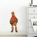 Cool Cowboy Chicken Wall Stickers Peel and Stick, Chicken Lover Gifts Window Stickers Removable, Funny Farm Chicken Wall Decals Decor, Weird Gifts for Friends by CozyNest Decor