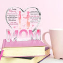 Mothers Day Gifts Best Mom Gifts -Gifts for Mom from Daughter Son - Best Mom Ever Gifts Unique Mother Birthday Acrylic Heart-Shaped Plaque Desk Decorations Present for Mom Christmas Anniversary by CozyNest Decor