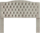 24KF Upholstered Tufted Button Velvet Headboard,Comfortable Fashional Headboard Queen/Full Size,Taupe by CozyNest Decor
