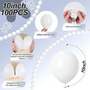 White Quick Link Balloons - 100PCS Linking Balloons for Wedding, Birthday, Baby Shower, Engagement, Graduation Party Decorations (10inch) by CozyNest Decor