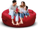 Bean Bag Chair for Adults 5FT,Soft Removable Cover for Teens/Girls Bedroom,Fluffy Giant Round Floor Beanbag Lounger Chairs (No Filler,Big Red) by CozyNest Decor