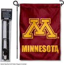 College Flags & Banners Co. Minnesota Gophers Garden Flag with Pole Stand Holder by GreenHaven Gardens