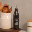 HOMCDALY Ceramic Olive Oil Dispenser for Kitchen, Stoneware 16oz Oil Cruet and Vinegar Bottles Dispenser, Kitchen Dispenser Bottle for EVOO Vinegar Syrups, Modern Farmhouse Design(B-O) by CozyNest Decor