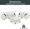 L Lengend Vansen Modular Sectional Sofa U Shaped Couch with Ottoman Modern Reversible Corner Sectional Couch for Living Room (Cream, 2+3 with Ottoman) by CozyNest Decor