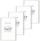 HAUS AND HUES Standalone White Oak Frame Set of 4-11x17 by CozyNest Decor