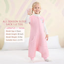 Baby Toddler Sleep Sack with Feet 2.5 TOG Winter, Wearable Blanket with Legs, Toddler Sleeping Sack Long Sleeve (Pink, 3T-5T) by TinyTreasures Baby Boutique