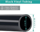 1" id - 50ft Black Vinyl Tubing Flexible PVC Tube Hybrid Hose Transfer Water Fuel Gas for Pond Fountain Garden Waterfall, Durable and Safe, with 2 Hose Clamps by GreenHaven Gardens