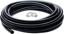 3/8" id - 10ft Black Vinyl Tubing Flexible PVC Tube Hybrid Hose Transfer Water Fuel Gas for Pond Fountain Garden Waterfall, Durable and Safe, with 2 Hose Clamps by GreenHaven Gardens