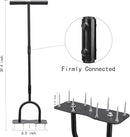 9-Spike Lawn Aerator Tool, Spike Metal Manual Dethatching Soil Aerating Lawn with, Grass Aerator Garden Tools, Durable U-Shape Steel Structure, Super Easy Installation, 39.4'' by GreenHaven Gardens