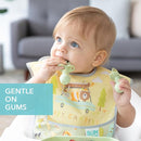 Bumkins Baby Utensils Set, Chewtensils Silicone Spoons for Dipping, Self-Feeding, Baby Led Weaning, Trainer Learning, First Stage Eating, Soft Practice Fork and Spoon, Babies 6 Months, Sage Green by TinyTreasures Baby Boutique