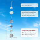 Bird Deterrents for Outside, Reflective 3D Stainless Steel Wind Spinners, Garden Decor, Bird Scare Devices to Keep Woodpeckers, Pigeons Away from Your House, Patio, Orchards by GreenHaven Gardens